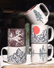 Load image into Gallery viewer, Mountains Mug Pre-Sale White
